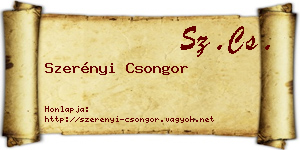 Szerényi Csongor névjegykártya