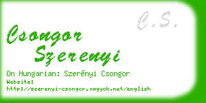 csongor szerenyi business card